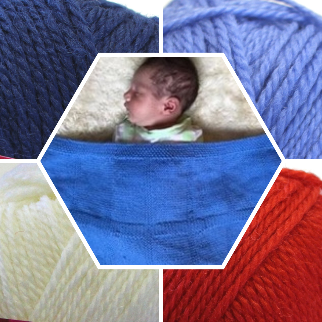 Knit a Wool Baby Blanket Kit -  pattern and 100% wool image 0